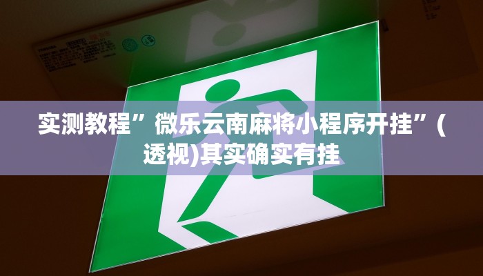 教程开挂辅助“中至九江麻将可以开挂吗”开挂(透视)辅助教程
