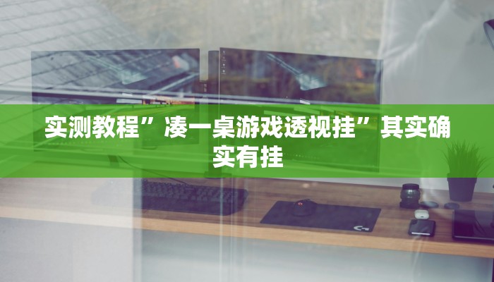 实测教程”凑一桌游戏透视挂”其实确实有挂